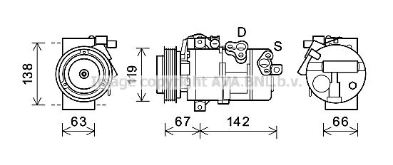 AVA QUALITY COOLING Kompressori, ilmastointilaite KAK216